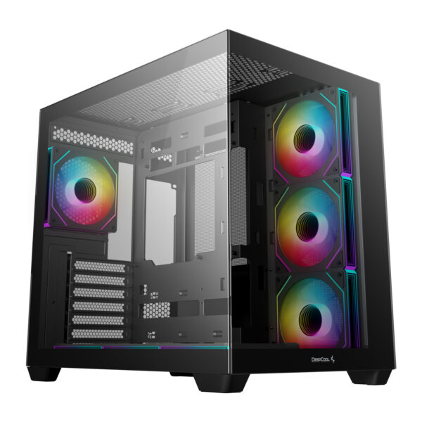 DeepCool CG530 7F Black Dual-Chamber Panoramic Tempered Glass ATX Gaming Case 1 DeepCool CG530 7F Black Dual-Chamber Panoramic Tempered Glass ATX Gaming Case