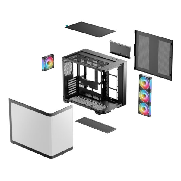 DeepCool CG530U 4F Panoramic Curved Glass Dual-Chamber ATX Fishtank Gaming Case 7 DeepCool CG530U 4F Panoramic Curved Glass Dual-Chamber ATX Fishtank Gaming Case