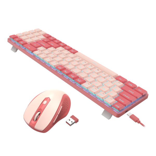 Redragon BS8772 Wireless Keyboard & Mouse Red/Pink Combo 5 Redragon BS8772 Wireless Keyboard & Mouse Red/Pink Combo