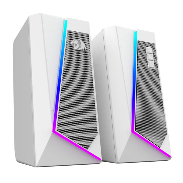 Redragon ANVIL GS520W 2.0 RGB Stereo Desktop PC Speakers White 1 Redragon ANVIL GS520W 2.0 RGB Stereo Desktop PC Speakers White