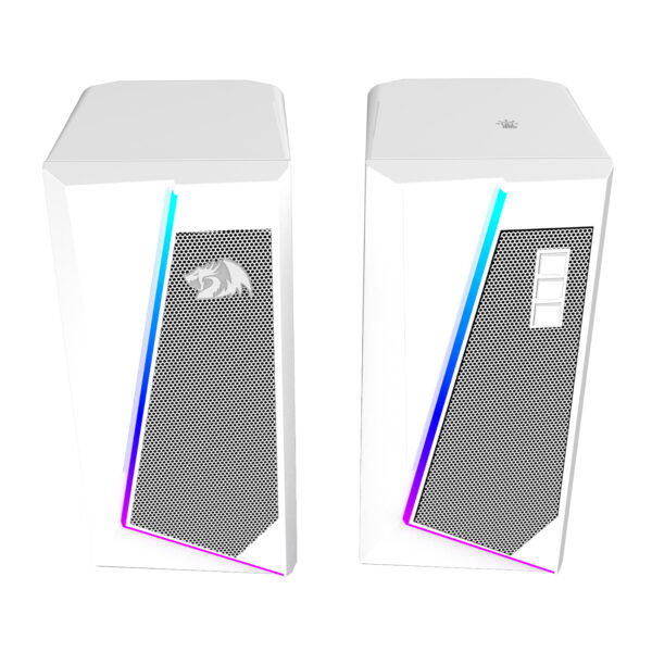 Redragon ANVIL GS520W 2.0 RGB Stereo Desktop PC Speakers White 4 Redragon ANVIL GS520W 2.0 RGB Stereo Desktop PC Speakers White