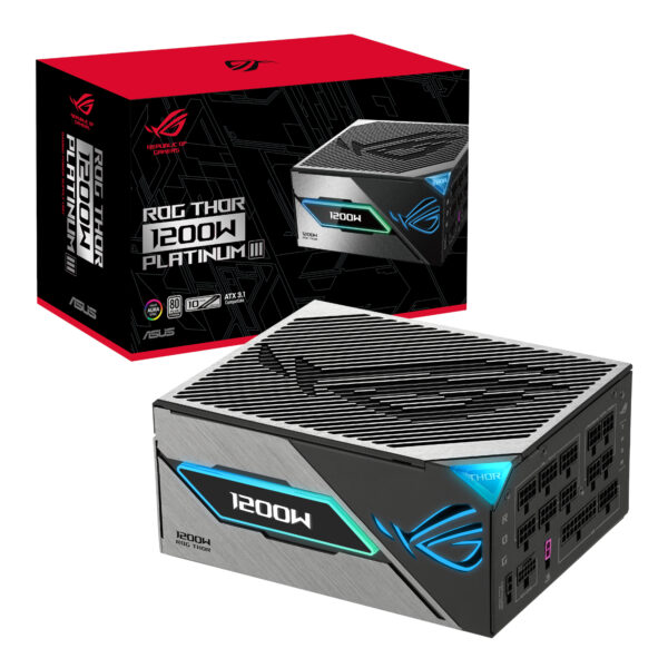 ASUS ROG Thor 1200W Platinum III Fully Modular ATX 3.1 PCIe 5.1 Gaming Power Supply 1 ASUS ROG Thor 1200W Platinum III Fully Modular ATX 3.1 PCIe 5.1 Gaming Power Supply