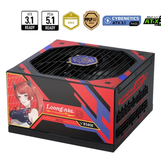 MSI MAG A850GLS MLG Edition 850W 80 PLUS Gold Fully Modular ATX 3.1 Power Supply