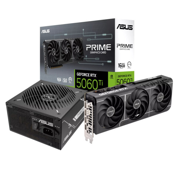 ASUS PRIME GeForce RTX 5060 Ti OC 16GB GDDR7 Graphics Card & 750W 80 PLUS Bronze Non-Modular PSU Bundle 1 ASUS PRIME GeForce RTX 5060 Ti OC 16GB GDDR7 Graphics Card & 750W 80 PLUS Bronze Non-Modular PSU Bundle