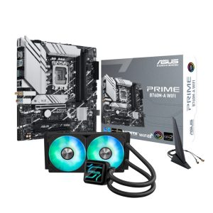 ASUS PRIME B760M-A WiFi LGA1700 DDR5 Motherboard & Prime LC 240 ARGB Bundle