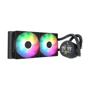 AeroCool Abyss L240R Digi ARGB 240mm AIO Liquid CPU Cooler Black