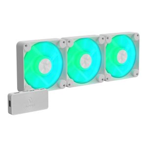 APNX FP1-R 120 PWM ARGB Reverse Blade 120mm Triple Fan Pack White