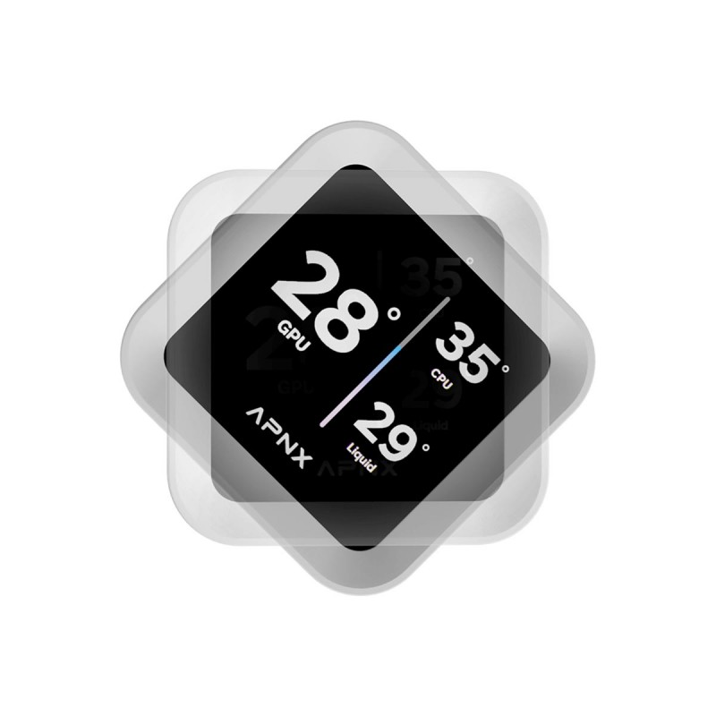 APNX LC1-D 360 ARGB LCD 360mm AIO Liquid CPU Cooler White 4 APNX LC1-D 360 ARGB LCD 360mm AIO Liquid CPU Cooler White