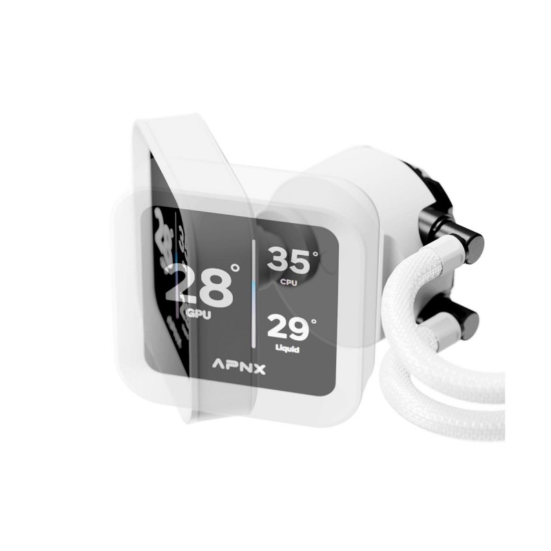 APNX LC1-D 360 ARGB LCD 360mm AIO Liquid CPU Cooler White 5 APNX LC1-D 360 ARGB LCD 360mm AIO Liquid CPU Cooler White