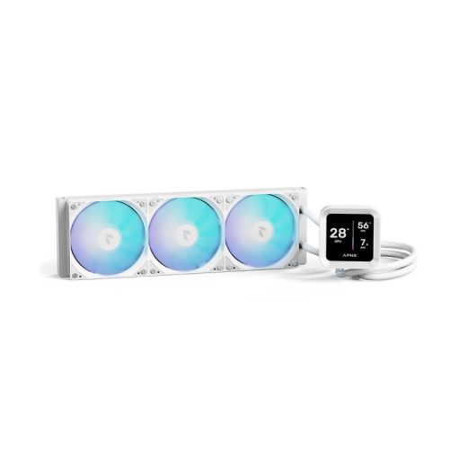 APNX LC1-D 360 ARGB LCD 360mm AIO Liquid CPU Cooler White