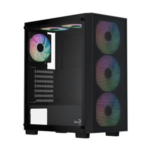 Aerocool B509A Flow Tempered Glass Black Mid-Tower ATX Gaming Chassis