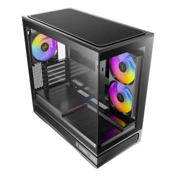 Antec C2M ARGB Black Panoramic Tempered Glass Micro-ATX Gaming Chassis 2 Antec C2M ARGB Black Panoramic Tempered Glass Micro-ATX Gaming Chassis