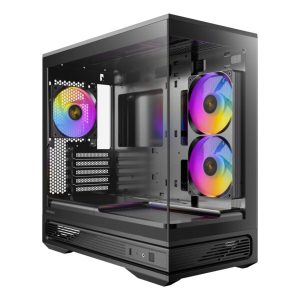 Antec C2M ARGB Black Panoramic Tempered Glass Micro-ATX Gaming Chassis