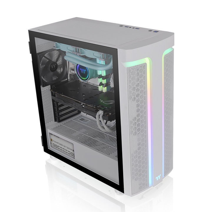 Thermaltake H590 TG Snow ARGB White E-ATX Tempered Glass Mid Tower Gaming Chassis 2 Thermaltake H590 TG Snow ARGB White E-ATX Tempered Glass Mid Tower Gaming Chassis