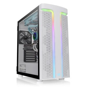 Thermaltake H590 TG Snow ARGB White E-ATX Tempered Glass Mid Tower Gaming Chassis