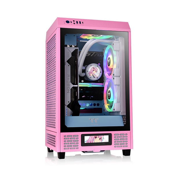 Thermaltake The Tower 200 Bubble Pink Mini-ITX Tempered Glass Mini Tower Gaming Chassis 6 Thermaltake The Tower 200 Bubble Pink Mini-ITX Tempered Glass Mini Tower Gaming Chassis