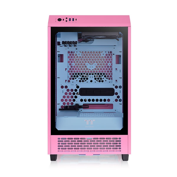 Thermaltake The Tower 200 Bubble Pink Mini-ITX Tempered Glass Mini Tower Gaming Chassis 2 Thermaltake The Tower 200 Bubble Pink Mini-ITX Tempered Glass Mini Tower Gaming Chassis
