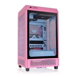 Thermaltake The Tower 200 Bubble Pink Mini-ITX Tempered Glass Mini Tower Gaming Chassis