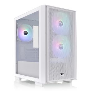 Thermaltake Versa H16 TG ARGB Snow Micro-ATX Tempered Glass Micro Tower Gaming Chassis