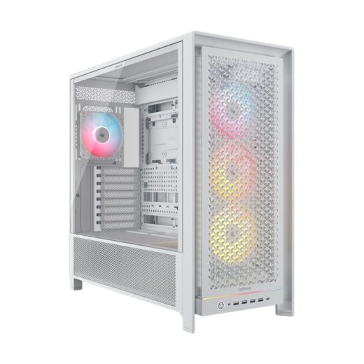 CORSAIR FRAME 5000D RS ARGB High-Airflow Tempered Glass White Mid-Tower ATX Gaming Chassis