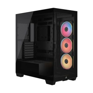 CORSAIR 3500X LX-R RGB iCUE LINK Tempered Glass Black Mid-Tower ATX Gaming Chassis