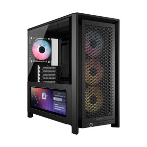 CORSAIR FRAME 4000D LCD RS ARGB Premium Tempered Glass Black Mid-Tower ATX Gaming Chassis