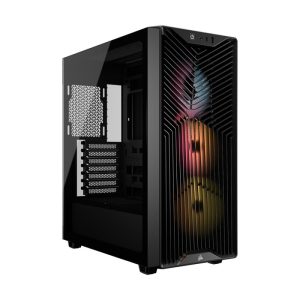CORSAIR 3200D RS ARGB High-Airflow Tempered Glass Black Mid-Tower ATX Gaming Chassis