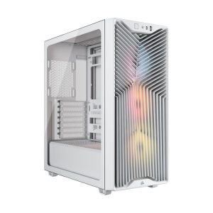 CORSAIR 3200D RS ARGB High-Airflow Tempered Glass White Mid-Tower ATX Gaming Chassis