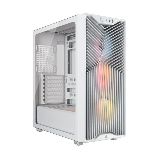 CORSAIR 3200D RS ARGB High-Airflow Tempered Glass White Mid-Tower ATX Gaming Chassis