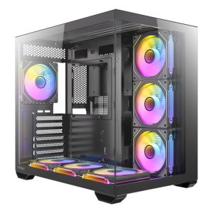 Antec CX Mirror ARGB Panoramic Tempered Glass Black Mid-Tower ATX Gaming Chassis