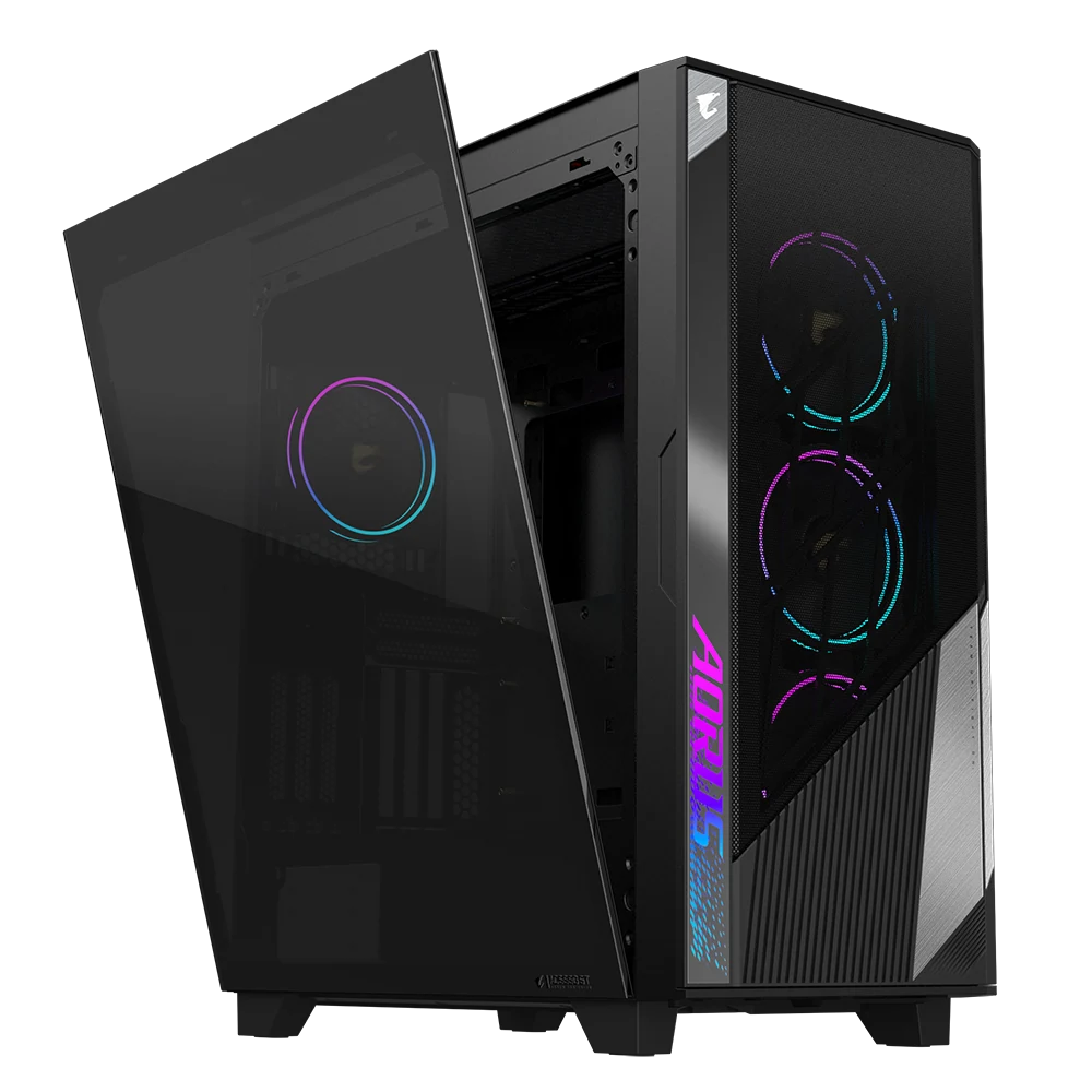 Gigabyte AORUS C500 GLASS Black E-ATX Tempered Glass Mid-Tower Gaming Chassis 2 Gigabyte AORUS C500 GLASS Black E-ATX Tempered Glass Mid-Tower Gaming Chassis