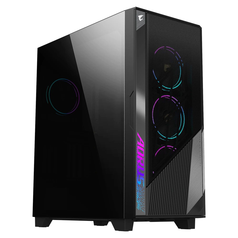 Gigabyte AORUS C500 GLASS Black E-ATX Tempered Glass Mid-Tower Gaming Chassis 1 Gigabyte AORUS C500 GLASS Black E-ATX Tempered Glass Mid-Tower Gaming Chassis