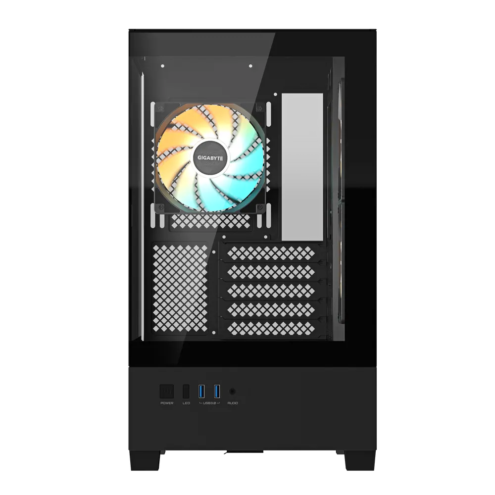 Gigabyte C201 PANORAMIC Black Micro-ATX Tempered Glass Panoramic Gaming Chassis 4 Gigabyte C201 PANORAMIC Black Micro-ATX Tempered Glass Panoramic Gaming Chassis