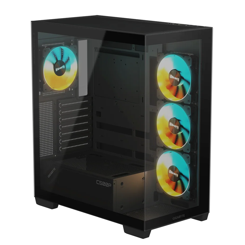 Gigabyte C500 PANORAMIC STEALTH Black ATX Tempered Glass Mid-Tower Gaming Chassis 2 Gigabyte C500 PANORAMIC STEALTH Black ATX Tempered Glass Mid-Tower Gaming Chassis
