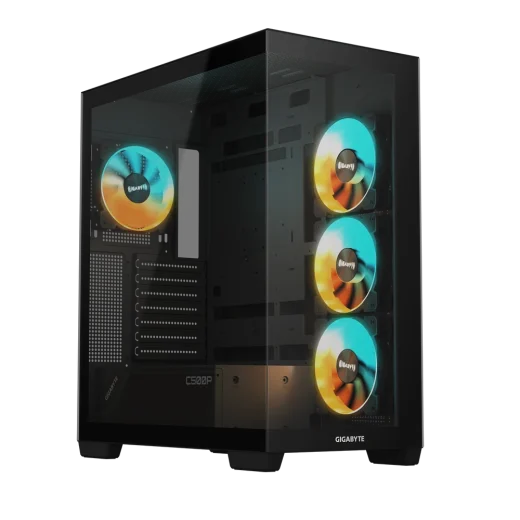 Gigabyte C500 PANORAMIC STEALTH Black ATX Tempered Glass Mid-Tower Gaming Chassis