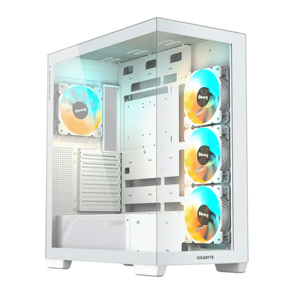 Gigabyte C500 PANORAMIC STEALTH ICE White ATX Tempered Glass Mid-Tower Gaming Chassis 1 Gigabyte C500 PANORAMIC STEALTH ICE White ATX Tempered Glass Mid-Tower Gaming Chassis