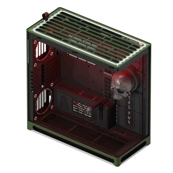 HAVN HS 420 DOOM: The Dark Ages Limited Edition Panoramic Tempered Glass Mid-Tower E-ATX Gaming Chassis 6 HAVN HS 420 DOOM: The Dark Ages Limited Edition Panoramic Tempered Glass Mid-Tower E-ATX Gaming Chassis