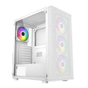 FSP M220 White ATX Mid-Tower Tempered Glass ARGB Gaming Chassis