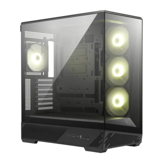 MSI MAG PANO 130R PZ Black ATX Panoramic Tempered Glass Mid-Tower Gaming Chassis
