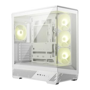 MSI MAG PANO 130R PZ White ATX Panoramic Tempered Glass Mid-Tower Gaming Chassis