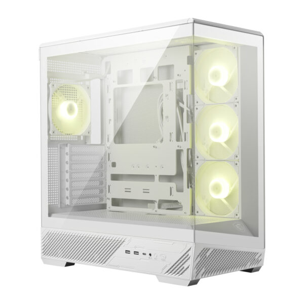 MSI MAG PANO 130R PZ White ATX Panoramic Tempered Glass Mid-Tower Gaming Chassis 1 MSI MAG PANO 130R PZ White ATX Panoramic Tempered Glass Mid-Tower Gaming Chassis