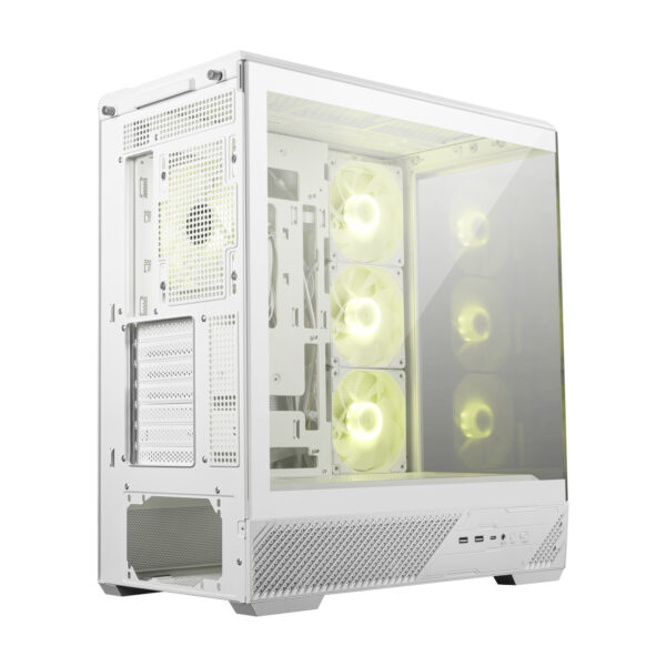 MSI MAG PANO 130R PZ White ATX Panoramic Tempered Glass Mid-Tower Gaming Chassis 3 MSI MAG PANO 130R PZ White ATX Panoramic Tempered Glass Mid-Tower Gaming Chassis