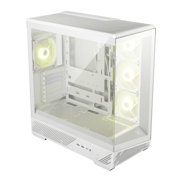 MSI MAG PANO 130R PZ White ATX Panoramic Tempered Glass Mid-Tower Gaming Chassis 2 MSI MAG PANO 130R PZ White ATX Panoramic Tempered Glass Mid-Tower Gaming Chassis