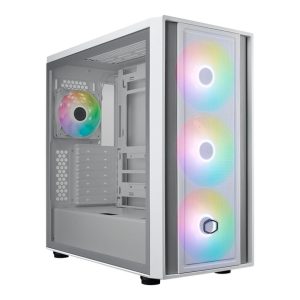 Cooler Master MasterBox 600 ARGB E-ATX Mid-Tower White Gaming Case