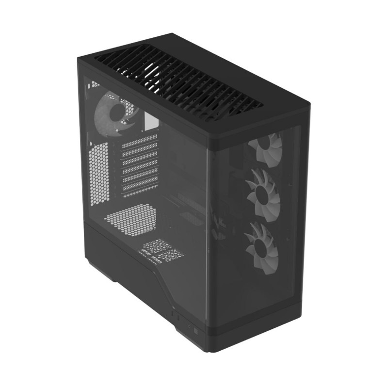 Aerocool P500A Panoramic Tempered Glass Black Mid-Tower ATX Gaming Chassis 2 Aerocool P500A Panoramic Tempered Glass Black Mid-Tower ATX Gaming Chassis