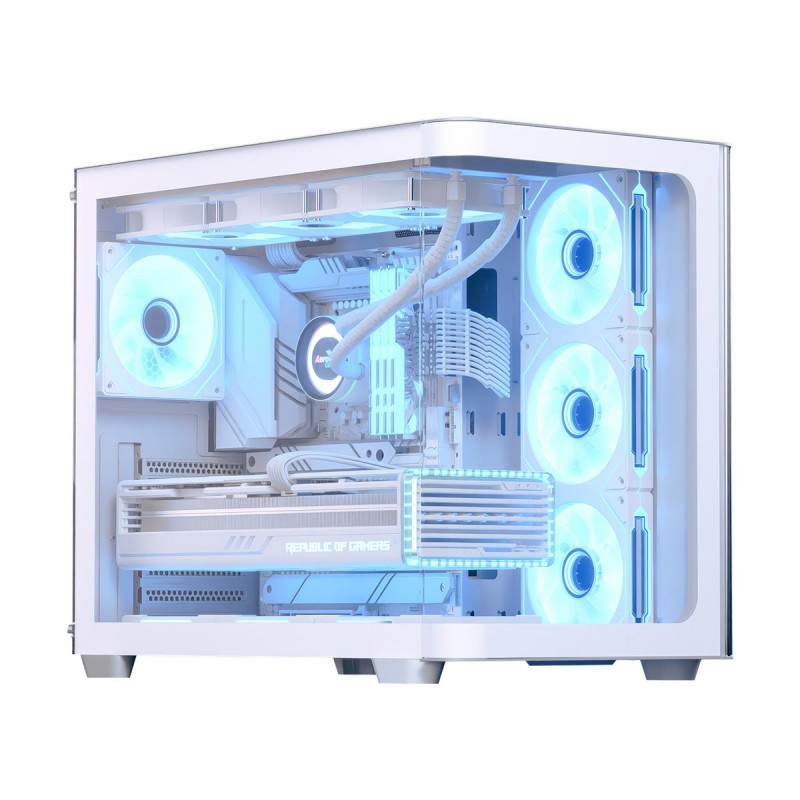 Aerocool P500C Tempered Glass White Mid-Tower ATX Gaming Chassis 1 Aerocool P500C Tempered Glass White Mid-Tower ATX Gaming Chassis