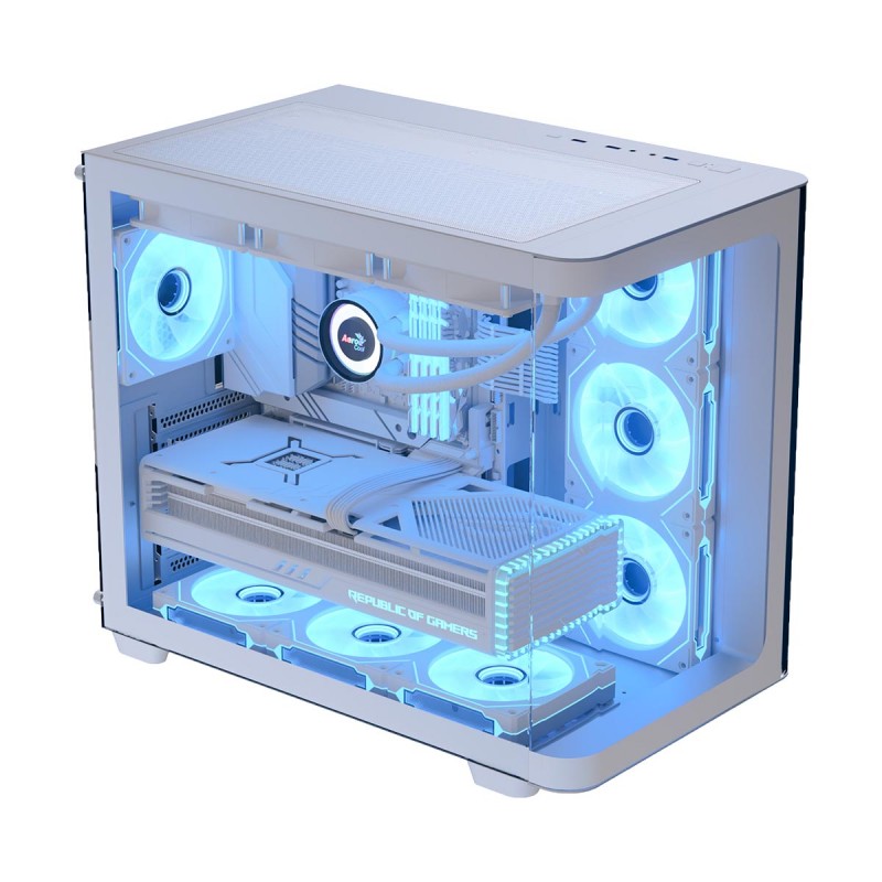 Aerocool P500C Tempered Glass White Mid-Tower ATX Gaming Chassis 2 Aerocool P500C Tempered Glass White Mid-Tower ATX Gaming Chassis