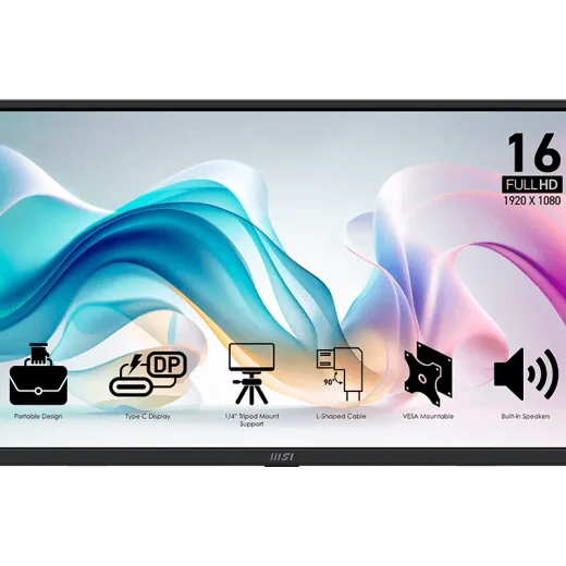 MSI PRO MP165 E6 15.6" Full HD IPS Portable Business Monitor
