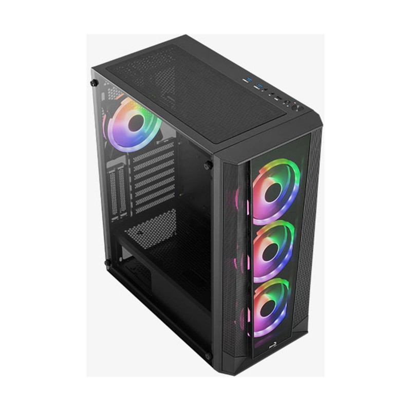 Aerocool Prism ARGB Tempered Glass Black Mid-Tower ATX Gaming Chassis 2 Aerocool Prism ARGB Tempered Glass Black Mid-Tower ATX Gaming Chassis