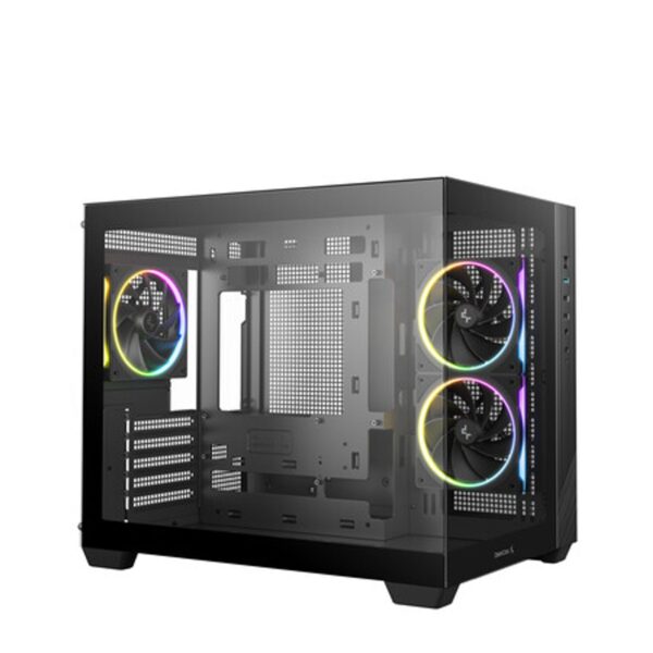 DeepCool CG330 3F Panoramic Tempered Glass Black Micro-ATX Gaming Chassis 2 DeepCool CG330 3F Panoramic Tempered Glass Black Micro-ATX Gaming Chassis